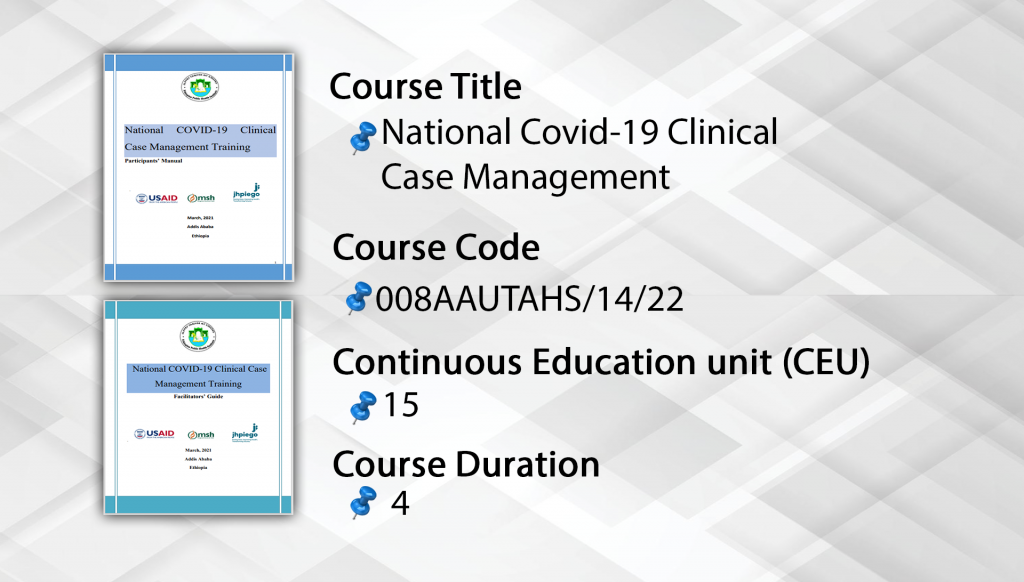1. National Covid-19 Clinical Case Management